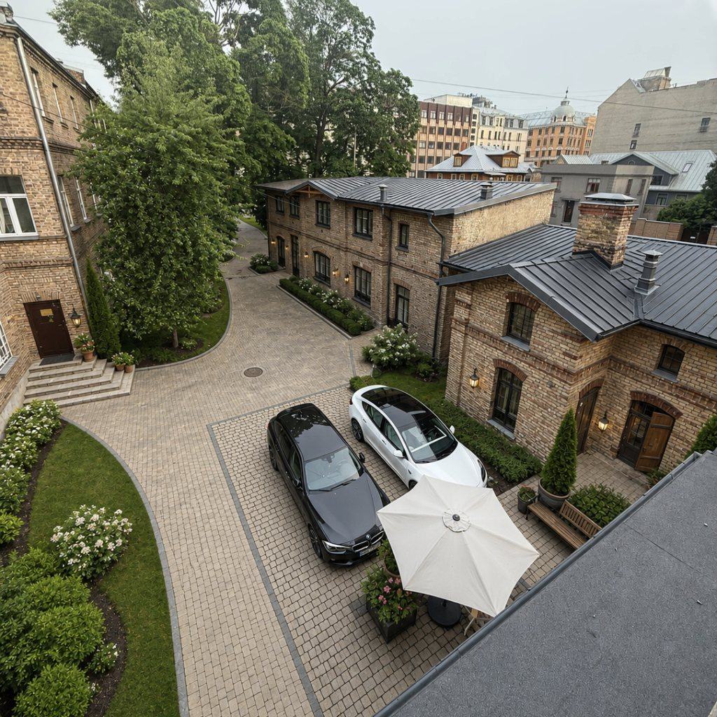 Renovated courtyard, proposed