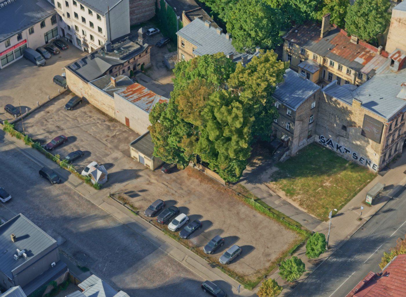 The V49 block today, aerial view